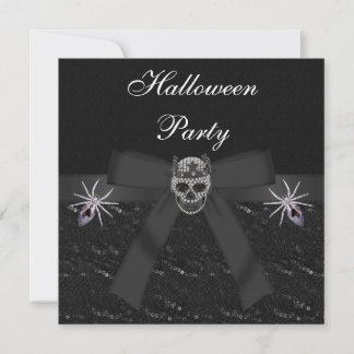 Skulldiamanter och Spider-judar Halloween fest Inbjudningar