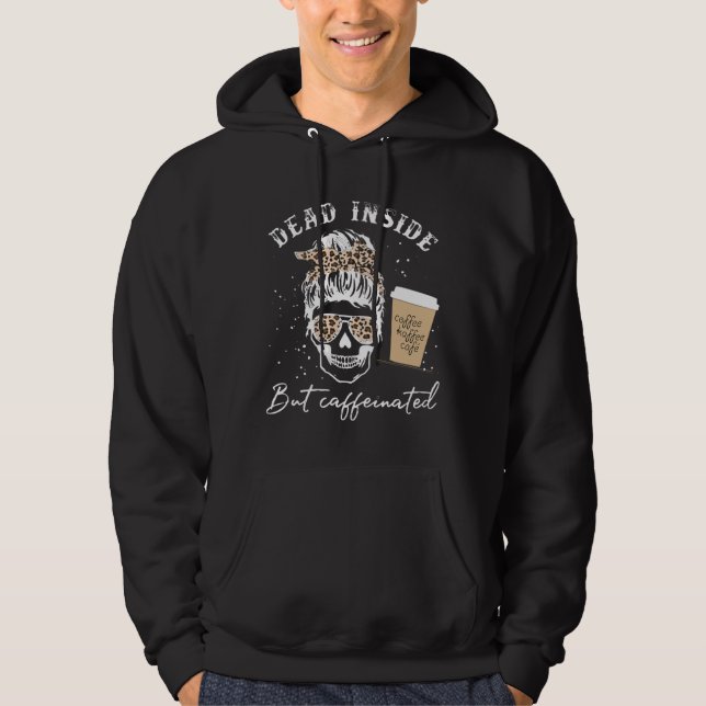 Skulldöd inuti men koffeinerad Skeleton Messy B Hoodie (Framsida)