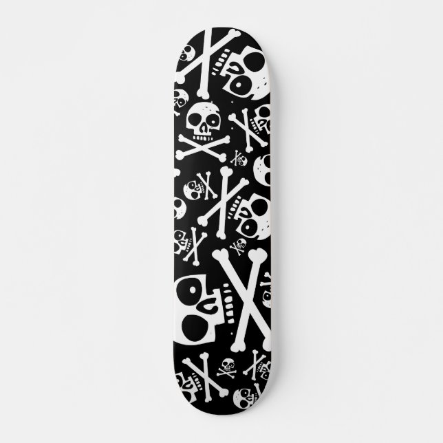 SkullDuggery Svart Mini Skateboard Bräda 18,7 Cm (Framsida)