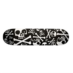SkullDuggery Svart Mini Skateboard Bräda 18,7 Cm