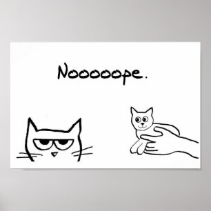 Skulle Arg Cat vara en kattunge? - Funny Cat Poste Poster