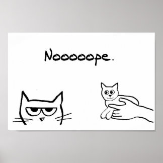Skulle Arg Cat vara en kattunge? - Funny Cat Poste Poster
