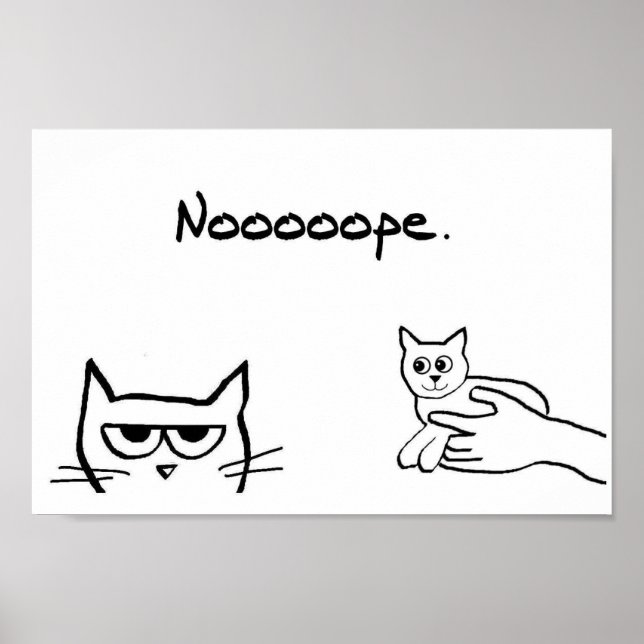 Skulle Arg Cat vara en kattunge? - Funny Cat Poste Poster (Framsidan)