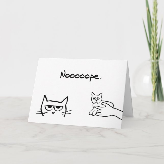 Skulle Arg Cat vara en kattunge? - Funny kundkort Kort (Framsida)
