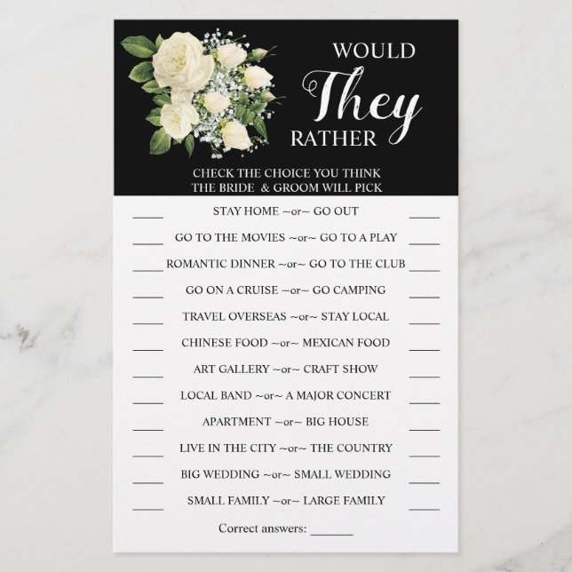 Skulle de hellre par duschen spelkort flygblad (Framsidan)