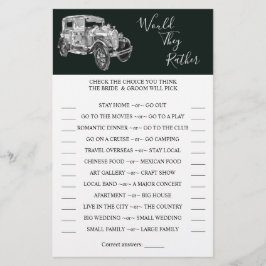 Skulle de hellre spela upp spelkortet i Bröllop? Flygblad