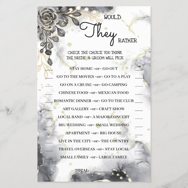 Skulle de hellre visa svart Ro-spelkort? Flygblad (Framsidan)