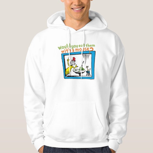 Skulle du äta dem med en mus? hoodie (Framsida)
