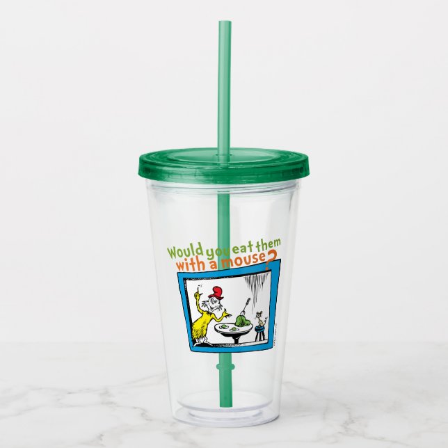 Skulle du äta dem med en mus? take away mugg (Framsida)