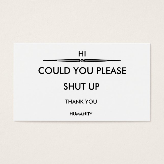 SKULLE DU KUNNA SKJUTA UPP, TACKA DIG, MÄNSKLIGHET VISITKORT (Framsidan)