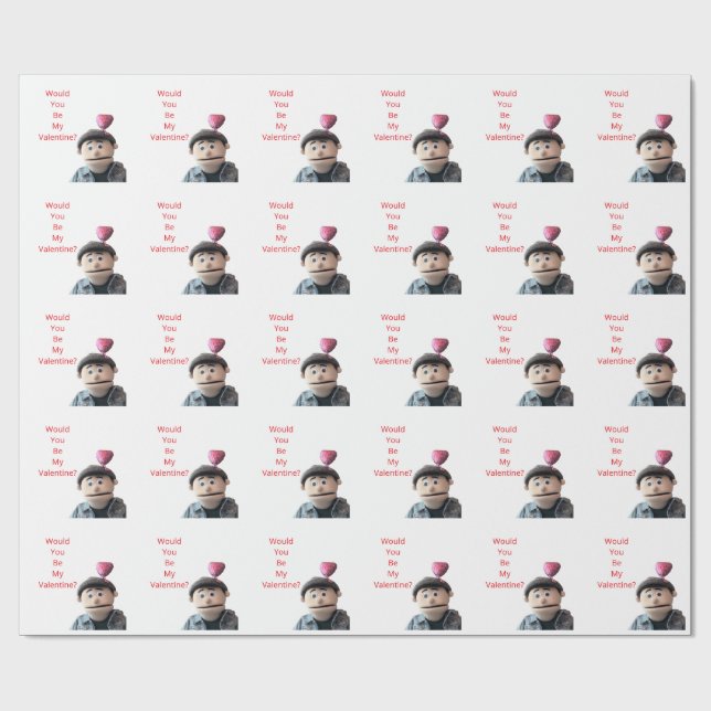 Skulle du vara min Alla hjärtans dag? Presentpapper (Platt)