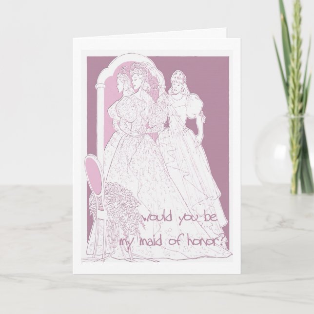 Skulle du vara min maid of honor inbjudan (Framsida)