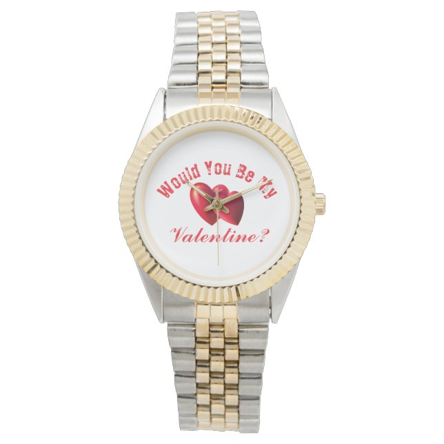 Skulle du vara min Valentine? Armbandsur (Framsida)