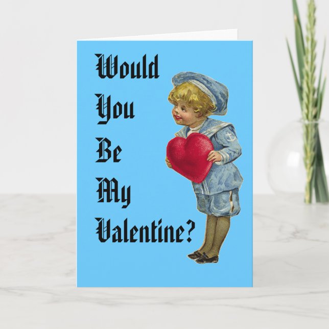 Skulle du vara min Valentine? Helgkort (Framsida)