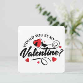 Skulle du vara min Valentine? Julkort
