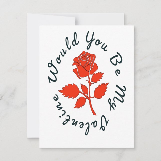 Skulle du vara min Valentine? Julkort (Framsida)