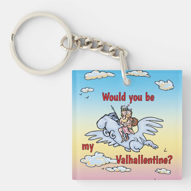 Skulle du vara min Valhallentine Acrylic Keychain? (Framsidan)