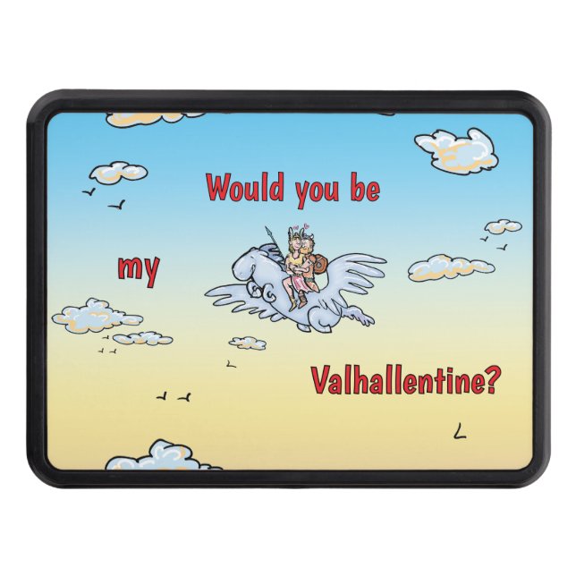 Skulle du vara min Valhallentine? Dragkroksskydd (Framsidan)