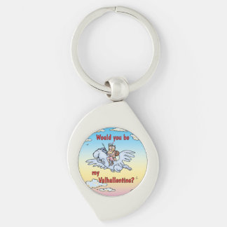 Skulle du vara min Valhallentine Metall Keychain? Swirl Silverfärgad Nyckelring