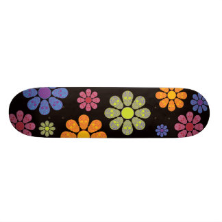 SKULLE FLOWERS PRO-KORT SKATEBOARD BRÄDA 21,5 CM