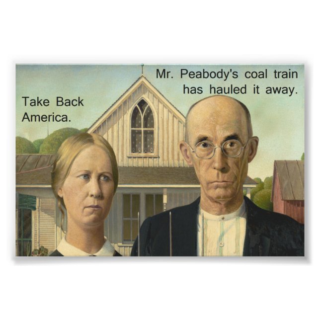 Skulle Grant Wood Hauled Fototryck (Framsidan)