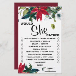 Skulle hon hellre än Möhippa på julspel i Blommigt