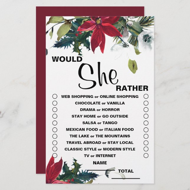 Skulle hon hellre än Möhippa på julspel i Blommigt (Fram/baksida)