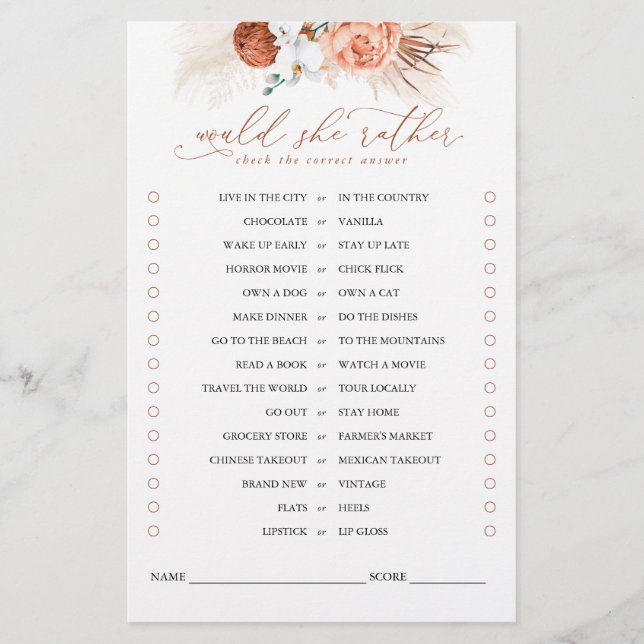 Skulle hon hellre än Terracotta Blommigt Möhippa G (Framsida)