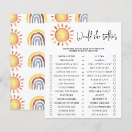 Skulle hon hellre - baby shower spel