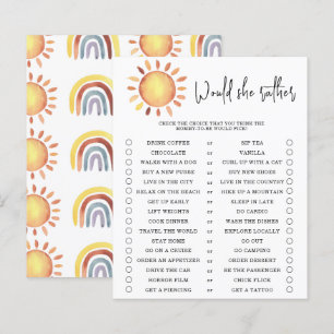 Skulle hon hellre - baby shower spel