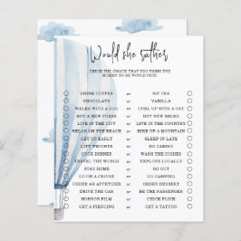 Skulle hon hellre - baby shower spel