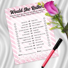 Skulle hon hellre? Cocktail Rosa Födelsdagslek