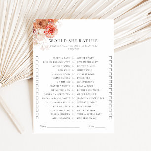 Skulle hon hellre få Floral Bridal Shower Game? Inbjudningar