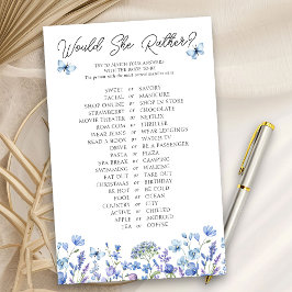 Skulle hon hellre ha blått vildblomma i vilt?