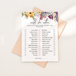 Skulle hon hellre ha blomsterbröllopsduschspel  inbjudningar