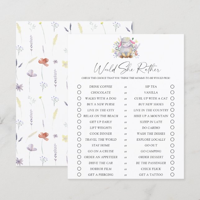 Skulle hon hellre leka - Baby Lamb? (Fram/baksida)