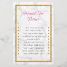 Skulle hon hellre Marble Guld Möhippa Game?