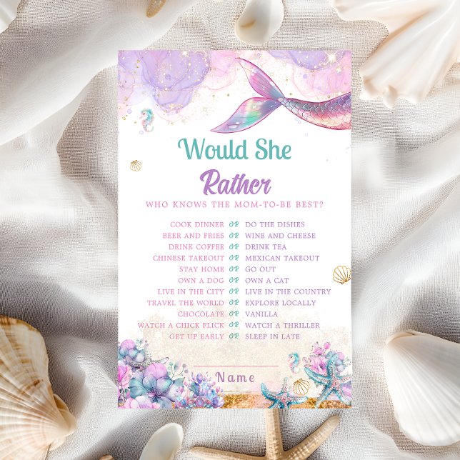 Skulle hon hellre Mermaid Shower Game (Skapare uppladdad)