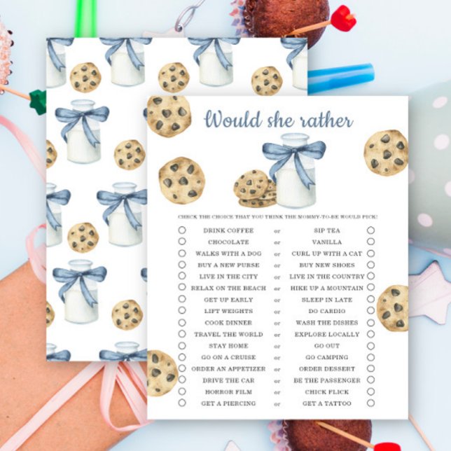 Skulle hon hellre Mjölk Kakor baby shower spel (Skapare uppladdad)
