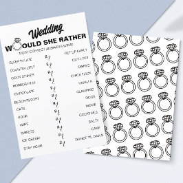 Skulle hon hellre? Möhippa av spel för Roligt