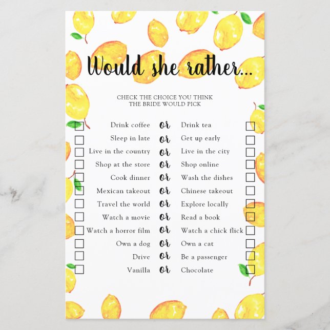 Skulle hon hellre Möhippa Game Lemon? (Framsida)