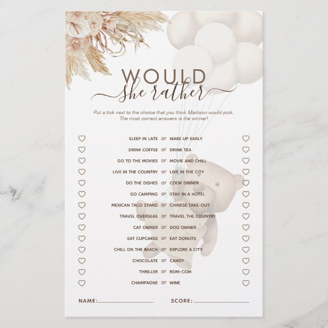 Skulle hon hellre Nalle babykläder? (Framsida)