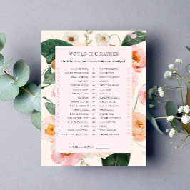 Skulle hon hellre | Rosa aprikosblommig bröllopsfe