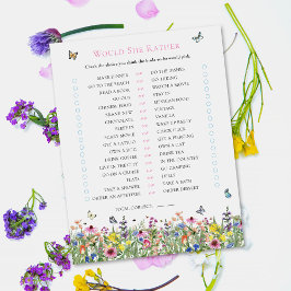 Skulle hon hellre | Sommar Wildbloms Möhippa