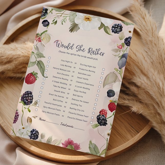 Skulle hon hellre spel med blomster tema för bröll (Skapare uppladdad)
