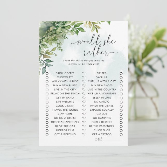 Skulle hon hellre spela babykläder? inbjudningar (Stående Fram)