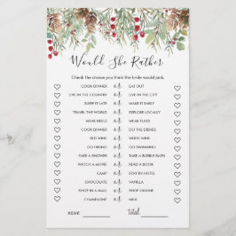 Skulle hon hellre spela Möhippa, Winter Gräs?