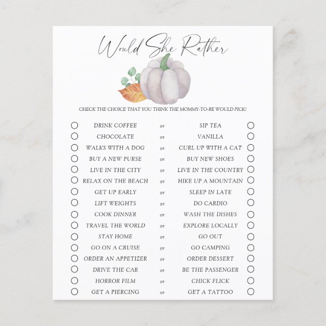 Skulle hon hellre spela - vit pumpa - (Framsida)