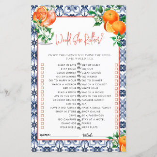 Skulle hon hellre? Spritz-Möhippa-spel