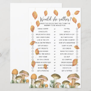 Skulle hon hellre - Svamp Baby Shower-spel